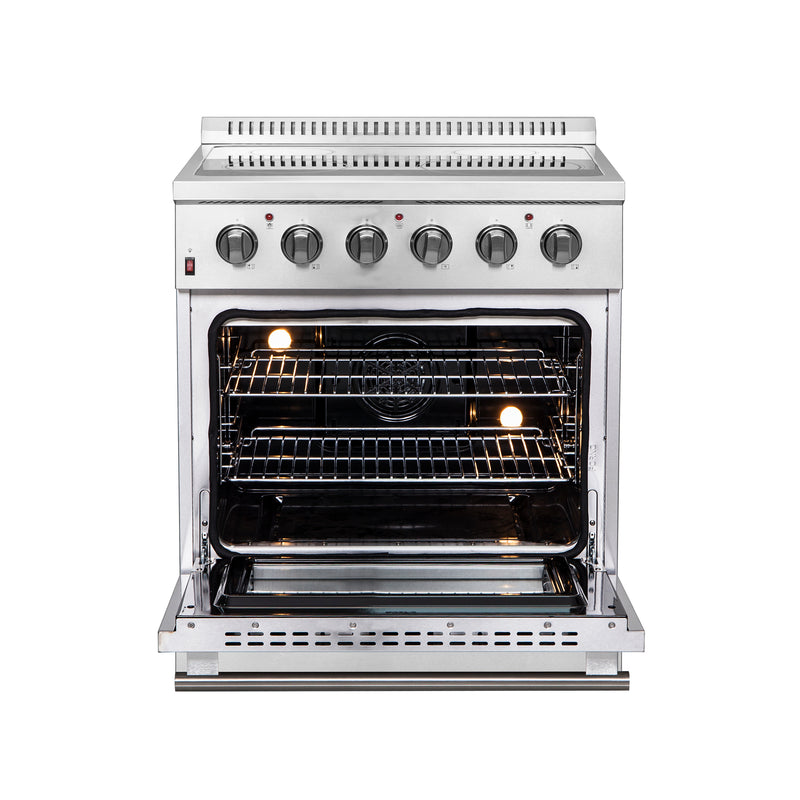 Forno Galiano 30" Freestanding Electric Range in Stainless Steel, True Convection, Air Fry, FFSEL6083-30