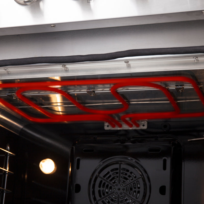 Forno Galiano 30" Freestanding Electric Range in Stainless Steel, True Convection, Air Fry, FFSEL6083-30