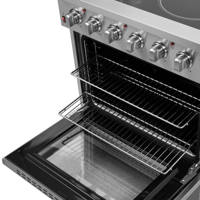 Forno Galiano 30" Freestanding Electric Range in Stainless Steel, True Convection, Air Fry, FFSEL6083-30
