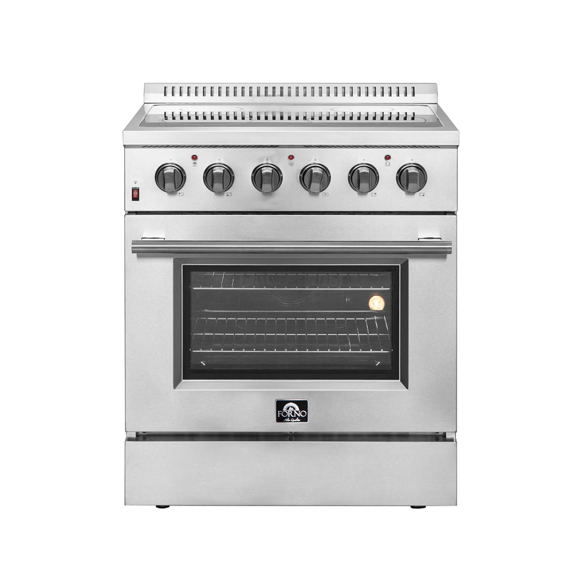 Forno Galiano 30" Freestanding Electric Range in Stainless Steel, True Convection, Air Fry, FFSEL6083-30