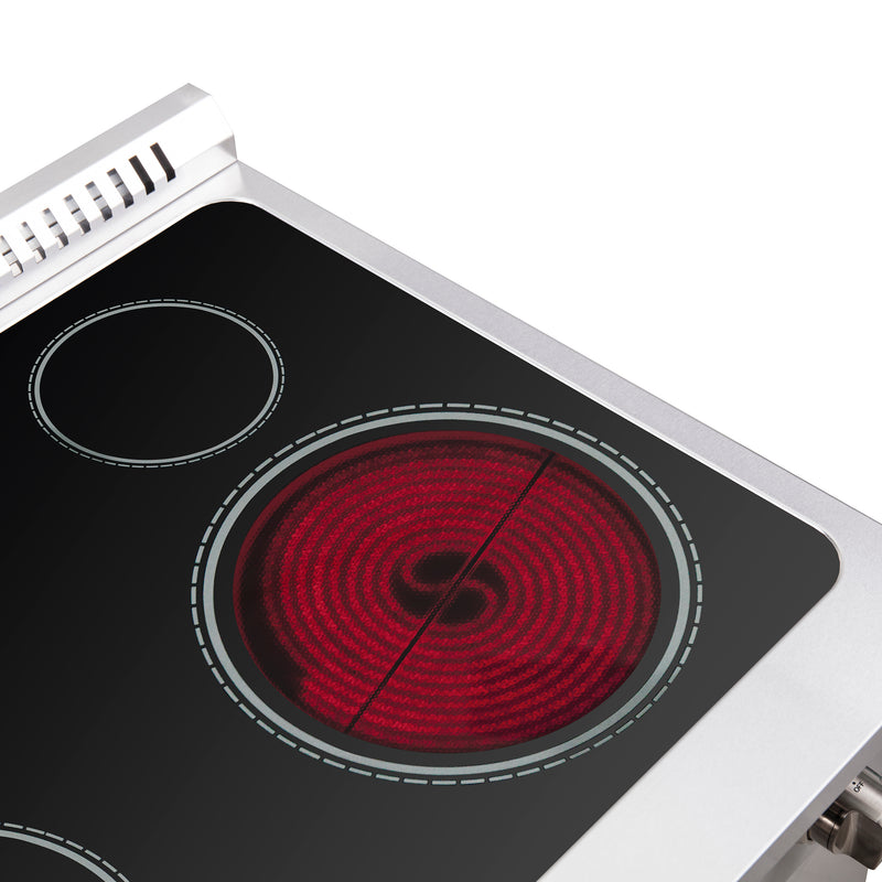 Forno Galiano 30" Freestanding French Door Electric Range in Stainless Steel, True Convection, Air Fry, FFSEL6917-30