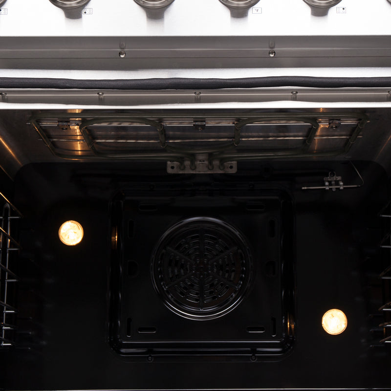 Forno Galiano 30" Freestanding French Door Electric Range in Stainless Steel, True Convection, Air Fry, FFSEL6917-30