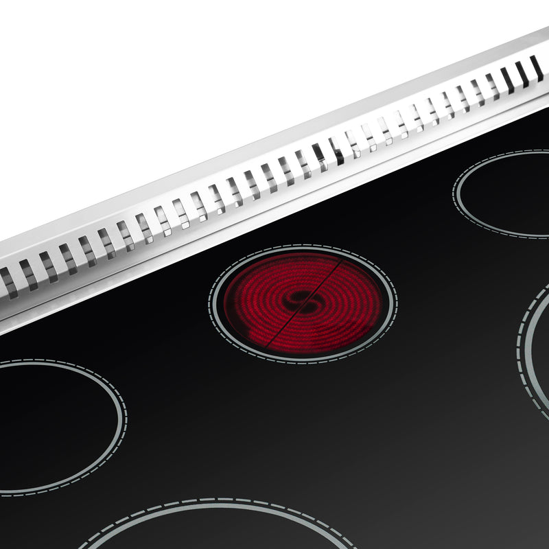 Forno Galiano 36" Freestanding French Door Electric Range in Stainless Steel, True Convection, Air Fry, FFSEL6917-36