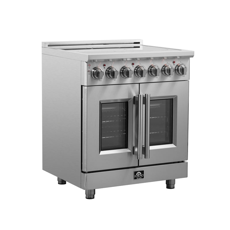Forno Massimo 30" Freestanding French Door Electric Range, True Convection, Air Fry, FFSEL6955-30