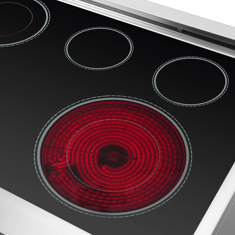 Forno Massimo 36" Freestanding French Door Electric Range, True Convection, Air Fry, FFSEL6955-36