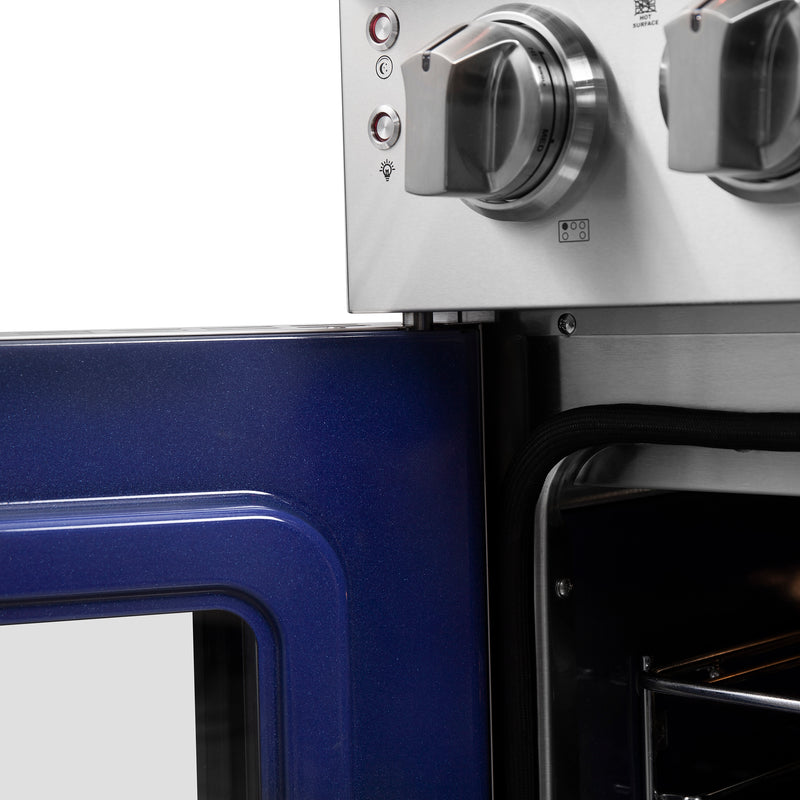 Forno Massimo 36" Freestanding French Door Electric Range, True Convection, Air Fry, FFSEL6955-36