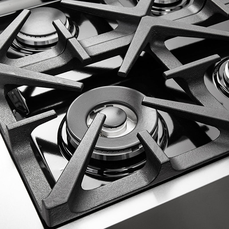 Forno Massimo 36" Freestanding Dual Fuel Range, Double Oven, 6 Burners, Telescopic Racks, FFSGS6125-36