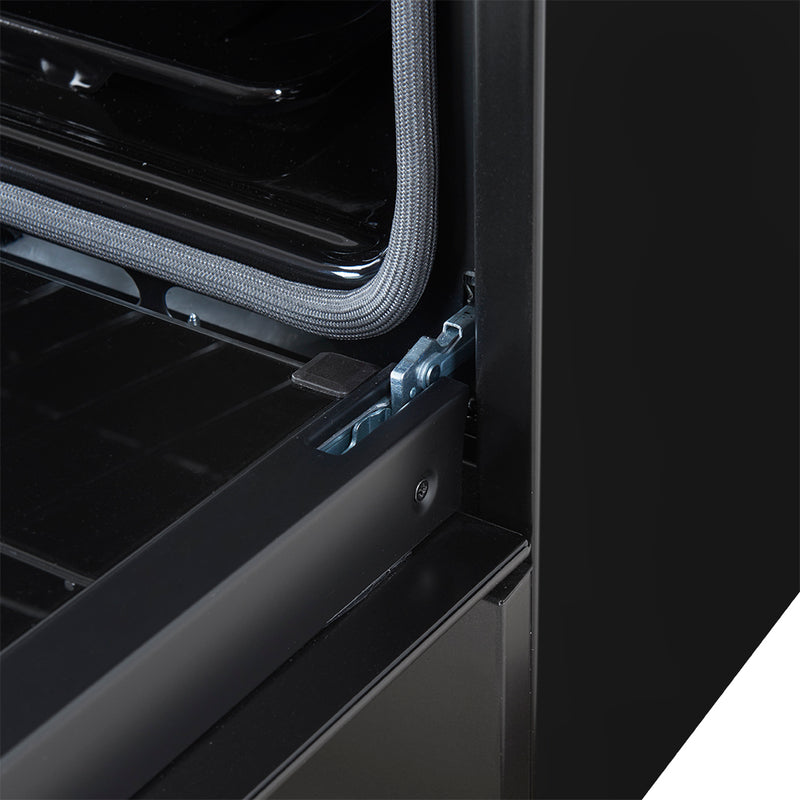 Forno Leonardo Espresso 30" Freestanding Gas Range in Black, 5 Burners, Cast-Iron Grates, with Stainless Steel Handles, FFSGS1116-30BLK