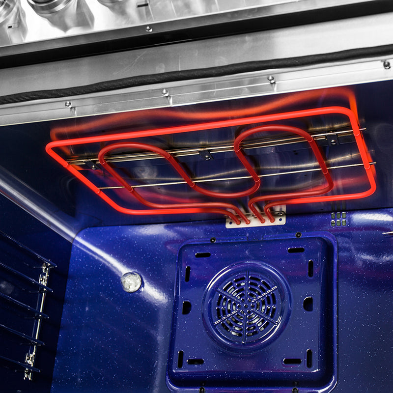 Forno Massimo 36" Freestanding Dual Fuel Range, Double Oven, 6 Burners, Telescopic Racks, FFSGS6125-36