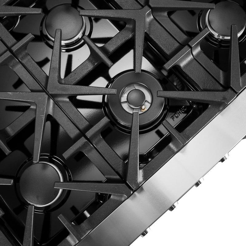 Forno Massimo 60" Freestanding Dual Fuel Range in Stainless Steel, Double Oven, 10 Burners, FFSGS6125-60