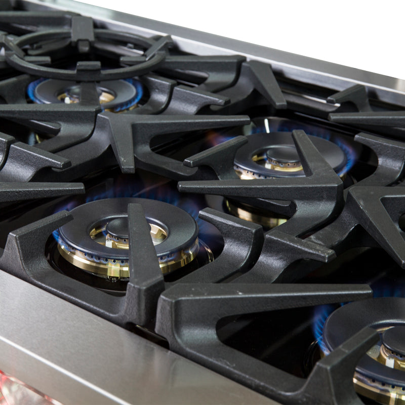 Forno Capriasca 60" Freestanding Dual Fuel Range in Stainless Steel, Double Oven, True Convection, 10 Burners, FFSGS6187-60