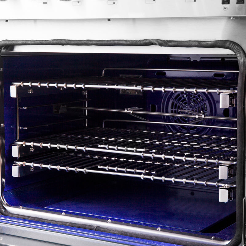 Forno Capriasca 60" Freestanding Dual Fuel Range in Stainless Steel, Double Oven, True Convection, 10 Burners, FFSGS6187-60