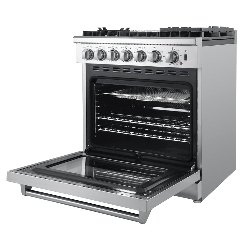 Forno Lazio 30" Freestanding Dual Fuel Range, True Convection, 5 Burners, FFSGS6196-30