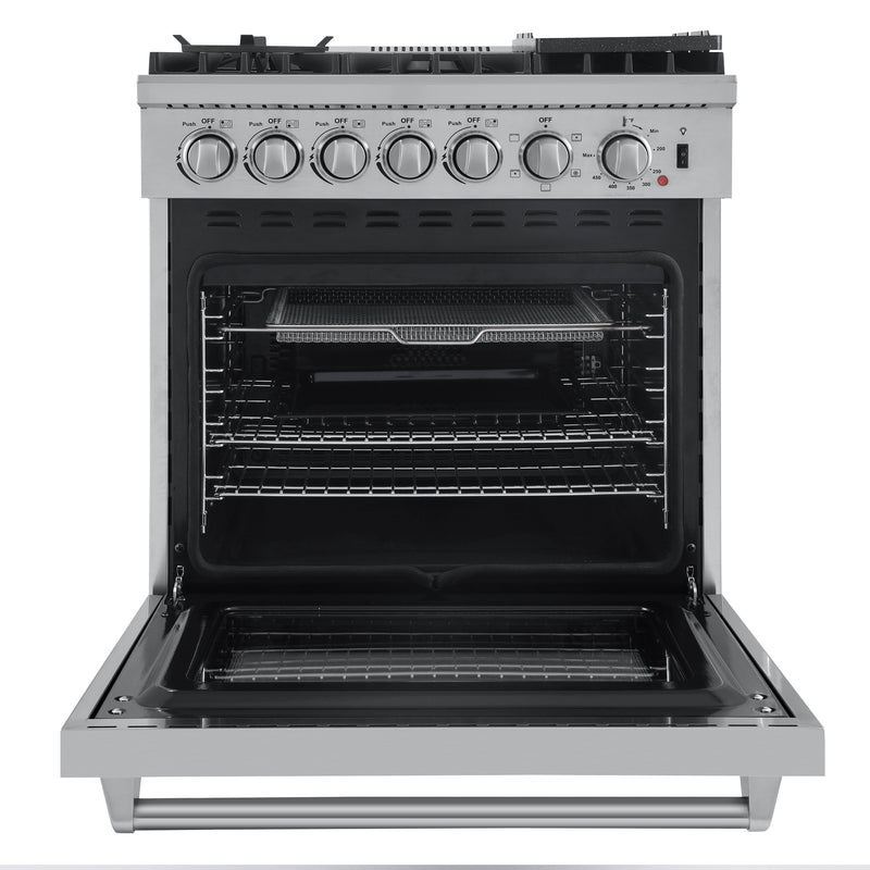 Forno Lazio 30" Freestanding Dual Fuel Range, True Convection, 5 Burners, FFSGS6196-30