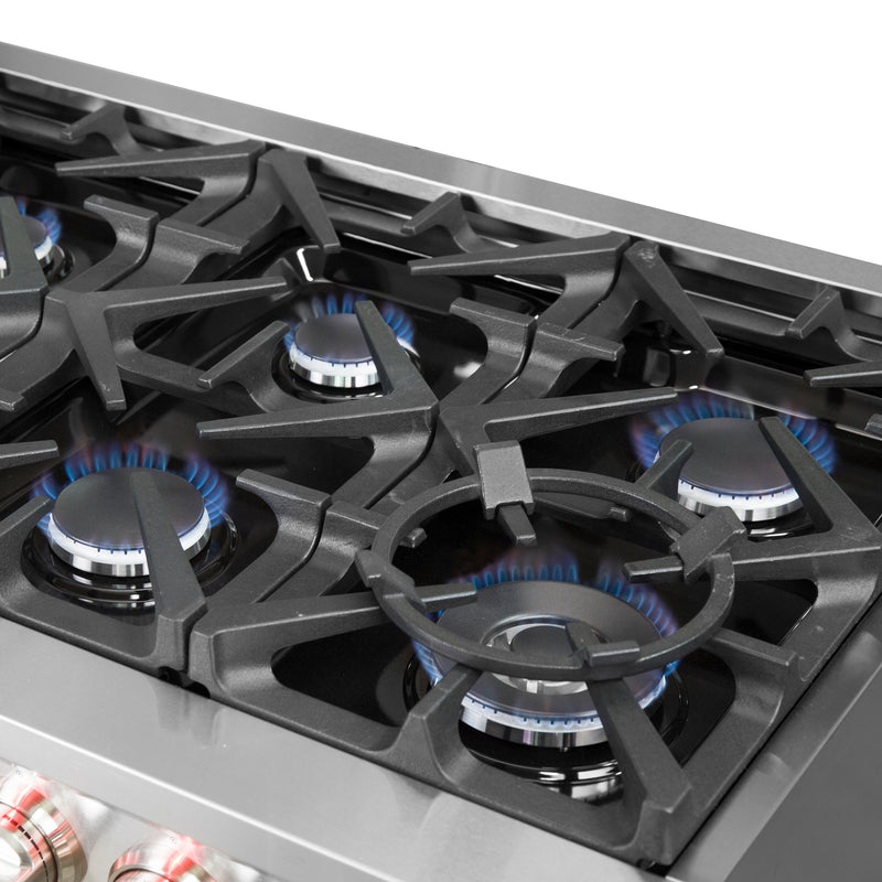 Forno Massimo 60" Freestanding Gas Range, 10 Burners, Double Oven, Air Fry, FFSGS6239-60