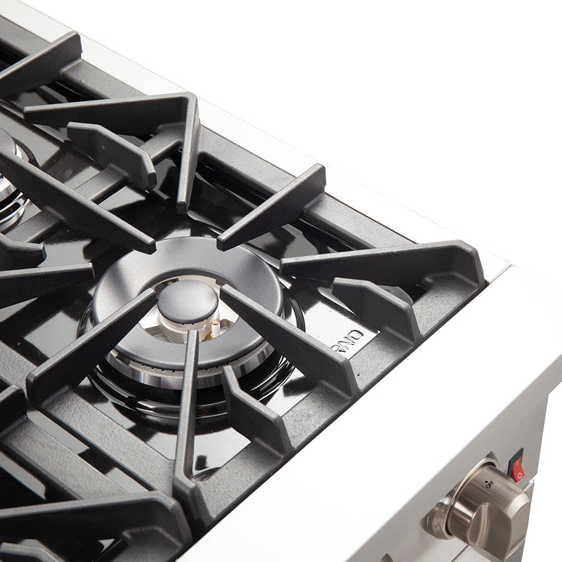 Forno Galiano 36" Freestanding Gas Range in Stainless Steel, 6 Burners, True Convection, FFSGS6244-36