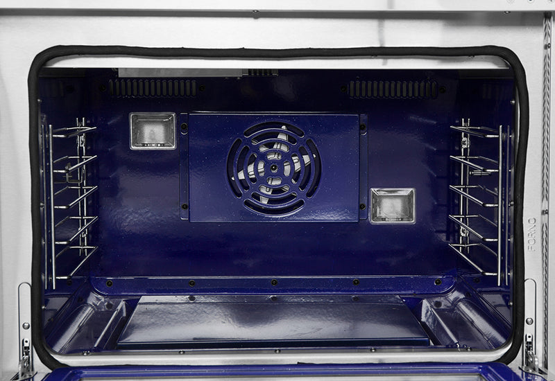 Forno Capriasca 30" Freestanding Gas Range in Stainless Steel, 5 Sealed Brass Burners, True Convection, Cast-Iron Grates, FFSGS6260-30