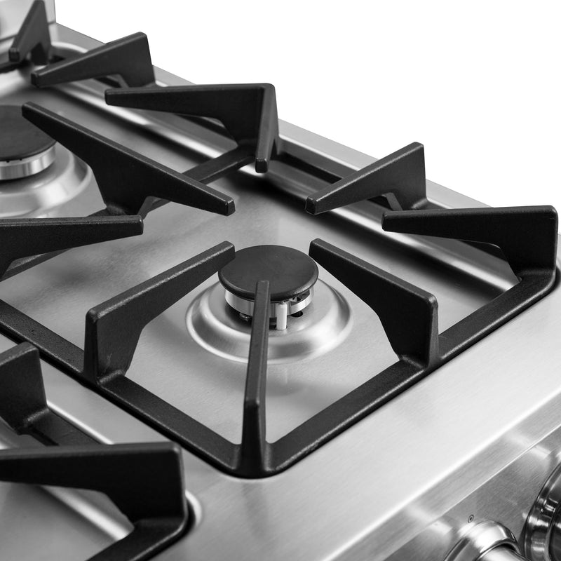 Forno Breno 24" Freestanding Gas Range in Stainless Steel, Air Fry, 4 Burners, FFSGS6272-24