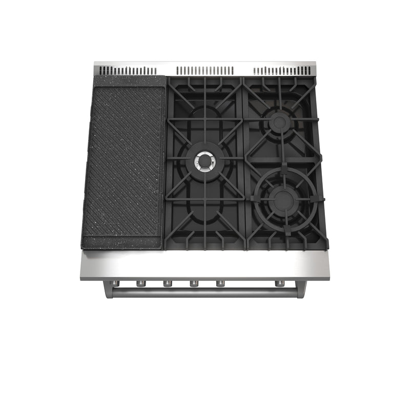 Forno Lazio 30" Freestanding Gas Range, 5 Sealed Burners, Air Fry, True Convection, FFSGS6276-30