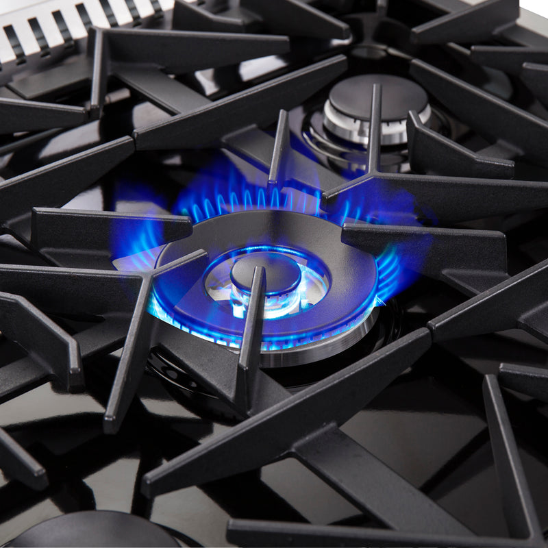 Forno Galiano 30" Freestanding French Door Dual Fuel Range in Stainless Steel, True Convection, 5 Burners, FFSGS6356-30