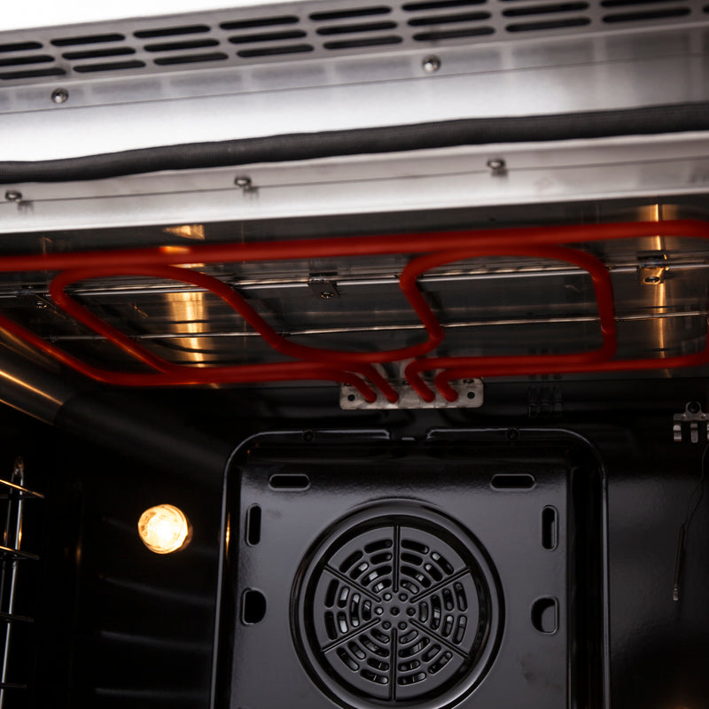 Forno Galiano 30" Freestanding French Door Dual Fuel Range in Stainless Steel, True Convection, 5 Burners, FFSGS6356-30