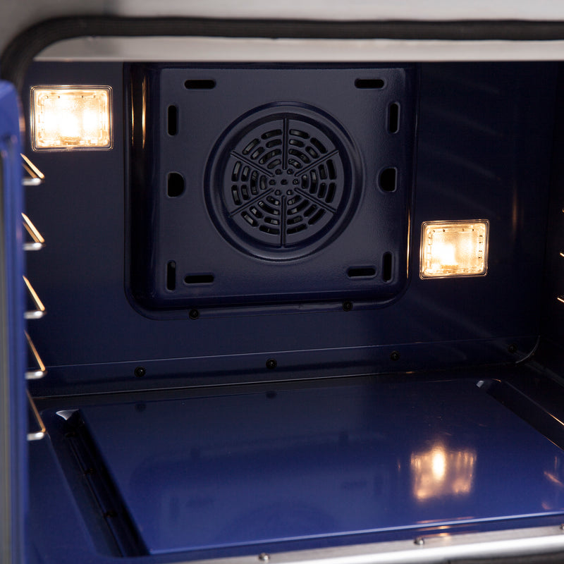 Forno Capriasca 30" Freestanding French Door Dual Fuel Range in Stainless Steel, True Convection, Brass Burners, FFSGS6387-30