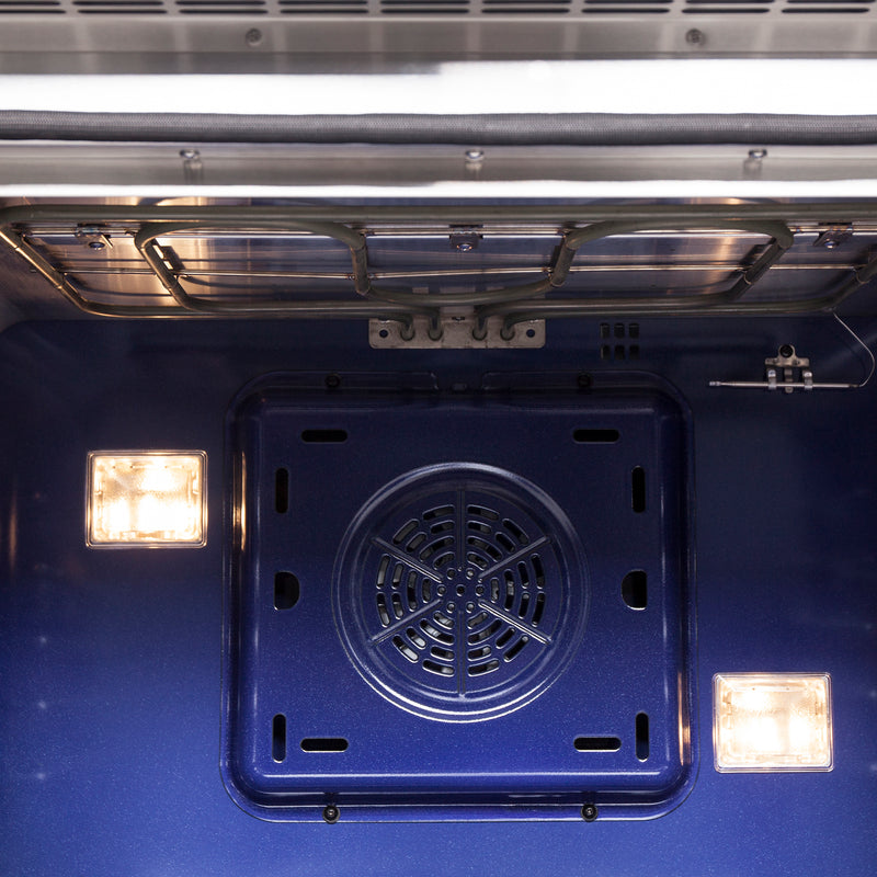 Forno Capriasca 30" Freestanding French Door Dual Fuel Range in Stainless Steel, True Convection, Brass Burners, FFSGS6387-30