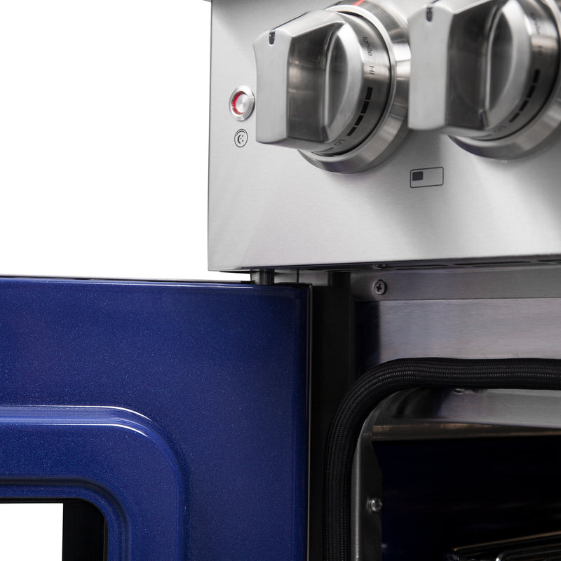 Forno Capriasca 36" Freestanding French Door Dual Fuel Range in Stainless Steel, 6 Burners, True Convection, FFSGS6387-36