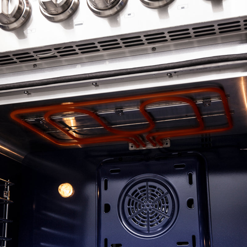 Forno Capriasca 36" Freestanding French Door Dual Fuel Range in Stainless Steel, 6 Burners, True Convection, FFSGS6387-36