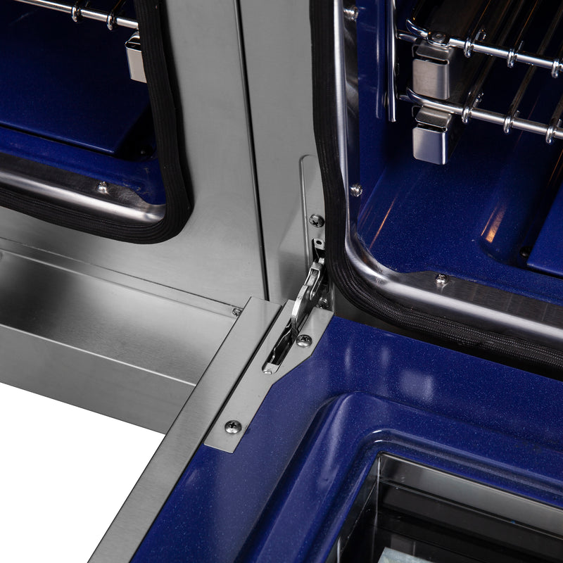 Forno Capriasca 48" Freestanding French Door Dual Fuel Range in Stainless Steel, Double Oven, 8 Burners, FFSGS6387-48