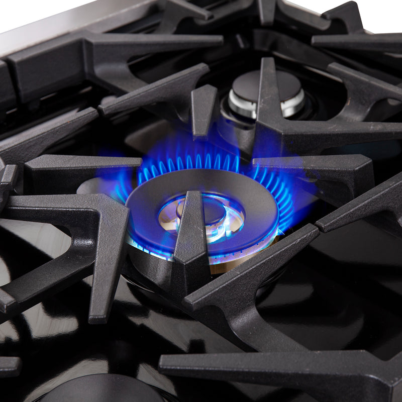 Forno Massimo 30" Freestanding French Door Gas Range, Air Fry, 5 Burners, FFSGS6439-30