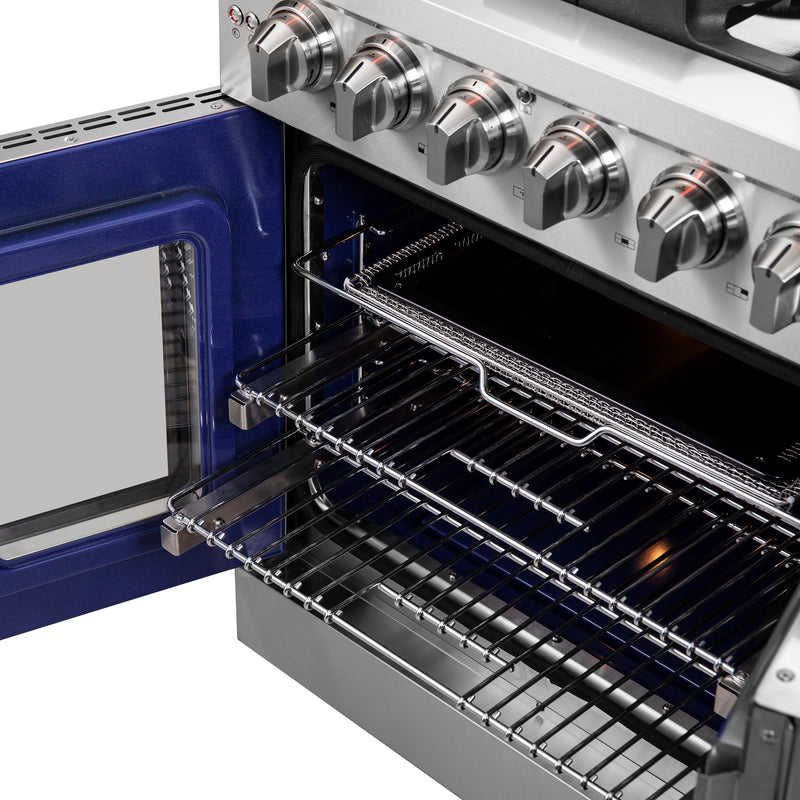 Forno Massimo 30" Freestanding French Door Gas Range, Air Fry, 5 Burners, FFSGS6439-30