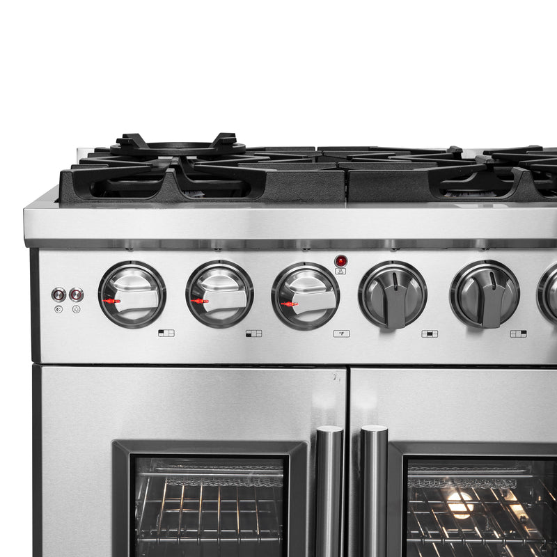 Forno Massimo 30" Freestanding French Door Gas Range, Air Fry, 5 Burners, FFSGS6439-30