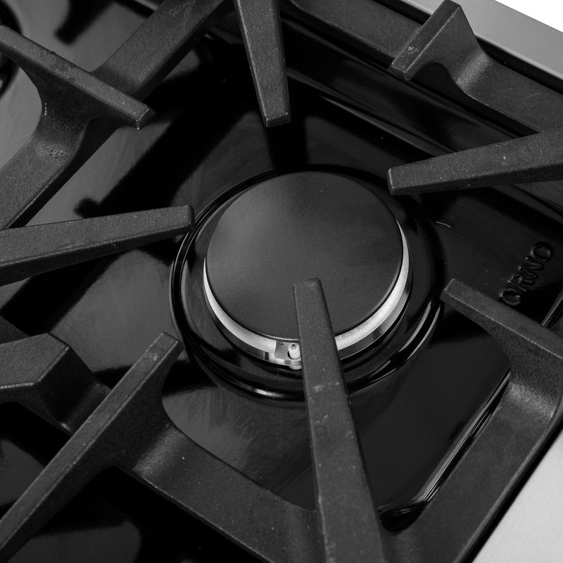 Forno Massimo 30" Freestanding French Door Gas Range, Air Fry, 5 Burners, FFSGS6439-30