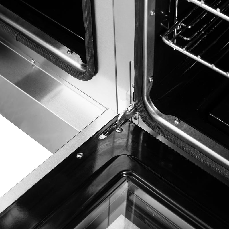 Forno Galiano 48" Freestanding French Door Gas Range in Stainless Steel, 8 Burners, Griddle, FFSGS6444-48