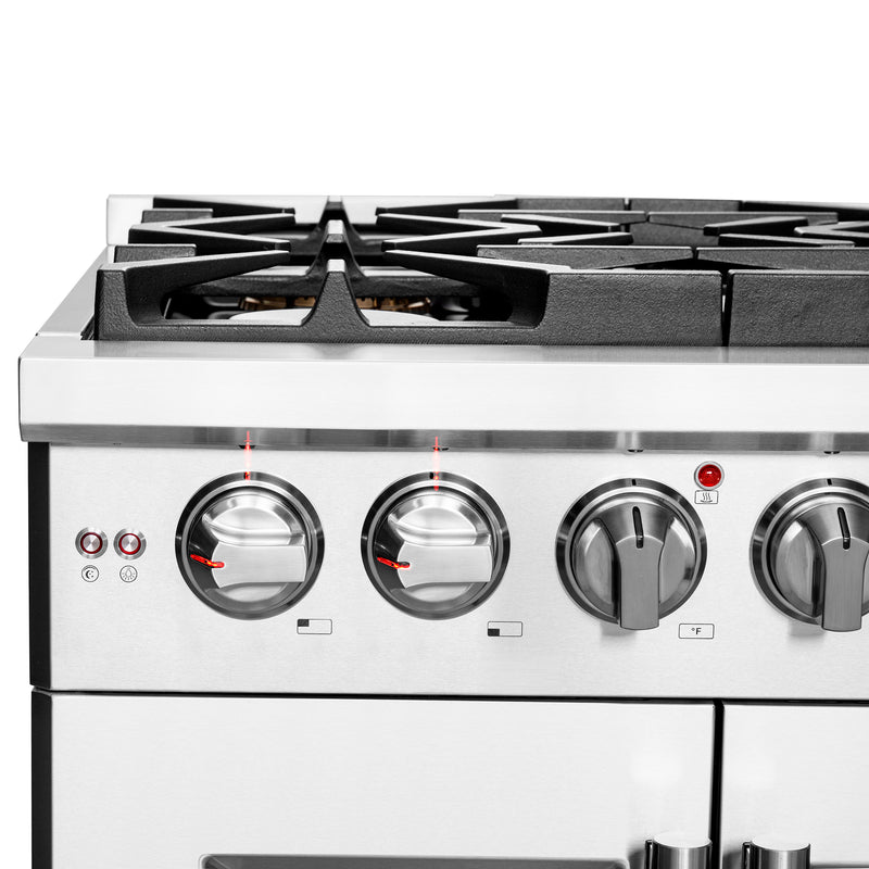 Forno Capriasca 30" Freestanding French Door Gas Range, Brass Burners, 5 Burners, FFSGS6460-30