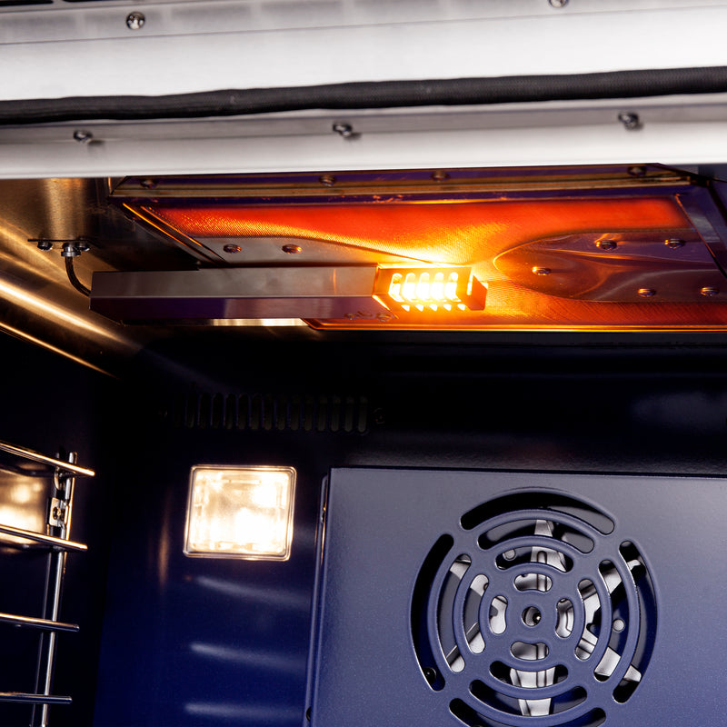 Forno Capriasca 36" Freestanding French Door Gas Range, 6 Burners, Brass Burners, FFSGS6460-36