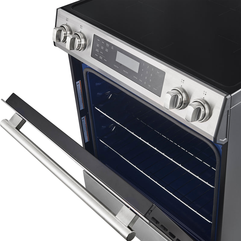 Forno Donatello Espresso 30" Freestanding Induction Range in Stainless Steel, True Convection, Air Fry, with Stainless Steel Handles, FFSIN0905-30