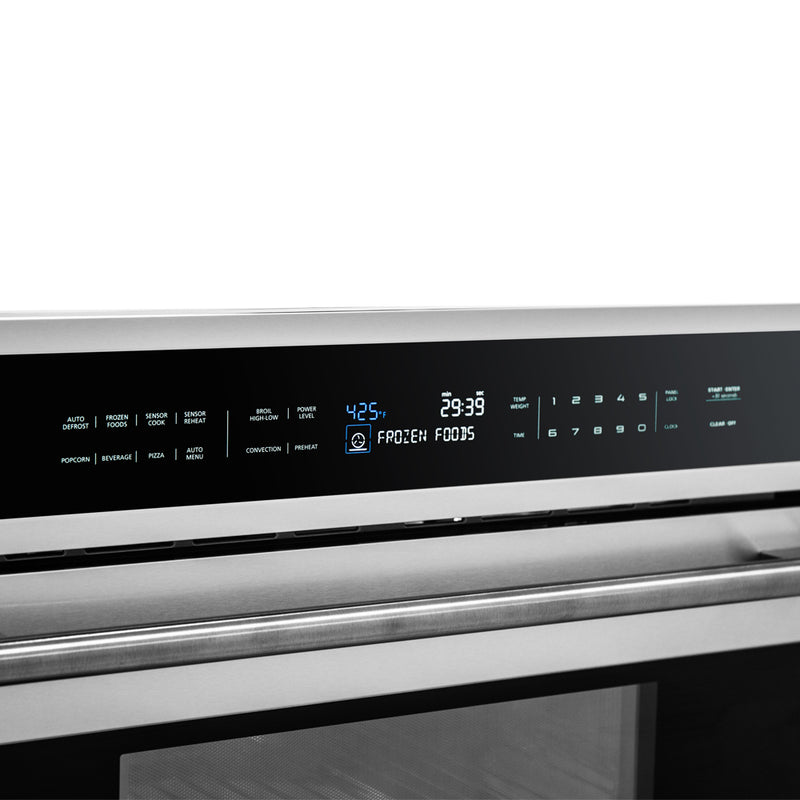 Forno Oliena 30" 1.6 cu. ft. Built-In Microwave Oven in Stainless Steel, 1000W Microwave, Sensor Cooking, FMWDR3093-30