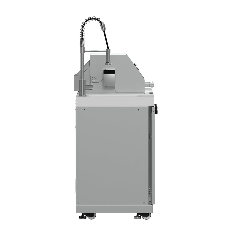 Forno Bulnes 30" Freestanding Gas BBQ Grill in Stainless Steel, 60,000 BTU, 3 Burners with Sear & Rotisserie, 1.8 cu.ft. Beverage Center, FODKT2506WHT