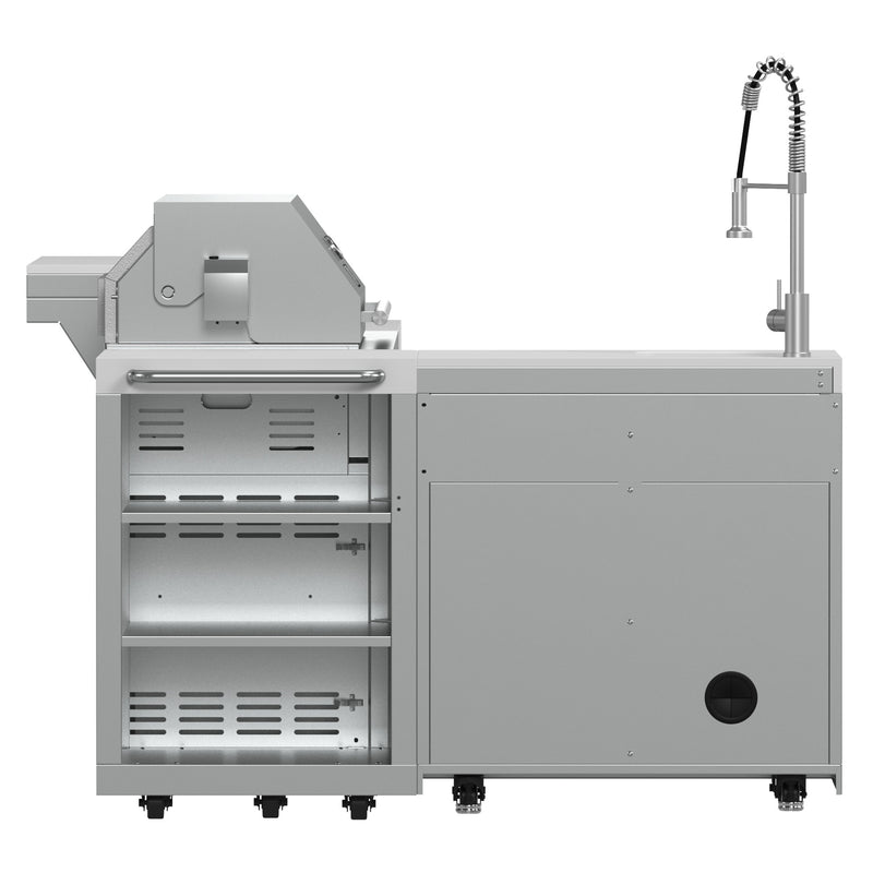 Forno Bulnes 40" Freestanding Gas Range in Stainless Steel, 95,000 BTU, 5 Burners, Rotisserie Kit, FODKT2520WHT