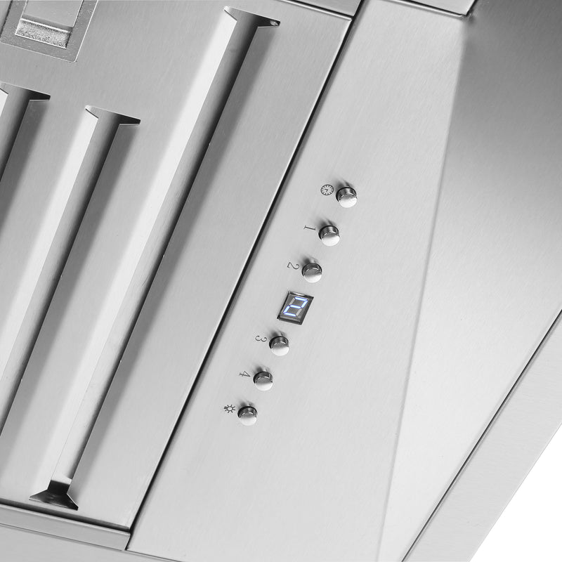 Forno Altilia 60-Inch Insert Range Hood, Stainless Steel, LED Lighting, Baffle Filters