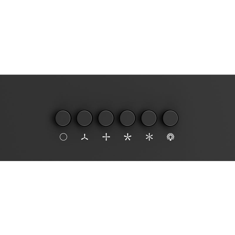 Forno Bari Espresso 30" 600 CFM Under Cabinet Range Hood in Black, LED Lighting, with Stainless Steel Handles, FRHUC5255-30BLK