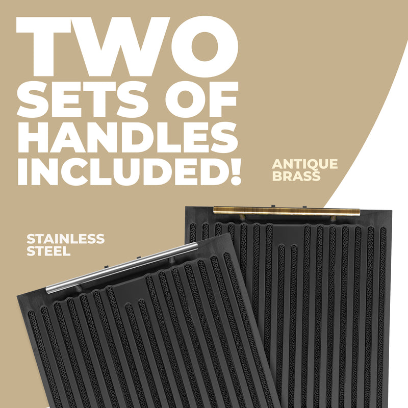 Forno Bari Espresso 30" 600 CFM Under Cabinet Range Hood in Black, LED Lighting, with Stainless Steel Handles, FRHUC5255-30BLK