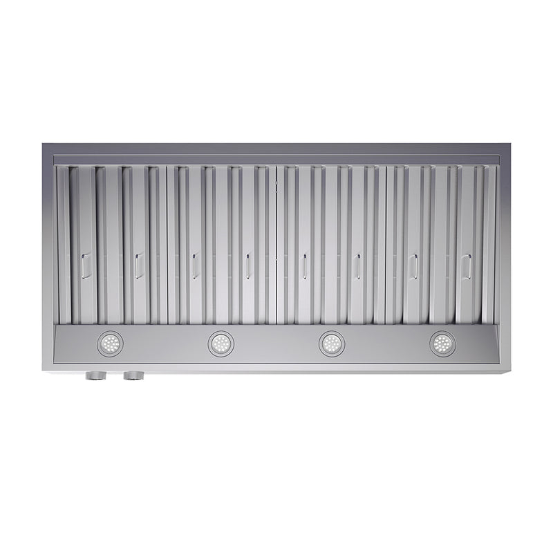 Forno Biagio 48" 1200 CFM Wall Mounted Range Hood in Stainless Steel, Baffle Filters, FRHWM5009-48