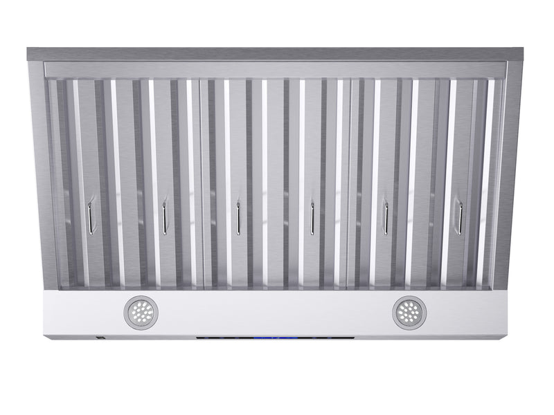 Forno Palazzo 36" 500 CFM Wall Mounted Range Hood in Stainless Steel, Heavy-Duty Baffle Filters, 4-Speed Control, FRHWM5030-36