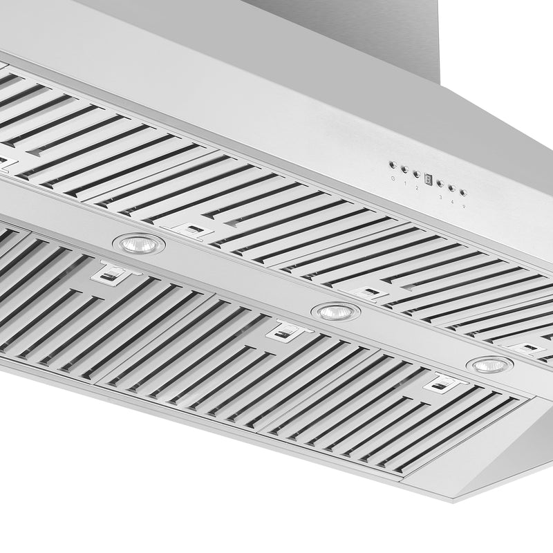 Forno Orvieto 60" 1200 CFM Wall Mount Range Hood in Stainless Steel, Baffle Filters, Touch Control, FRHWM5094-60