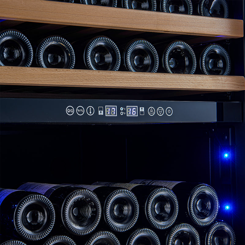 Forno Avellino 24" Dual Zone Wine Cooler, 16 cu.ft. Capacity, Reversible Door, FWCDR6603-24S