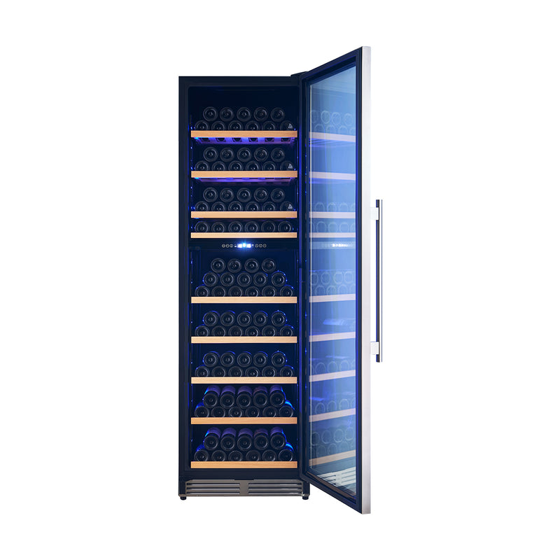 Forno Avellino 24" Dual Zone Wine Cooler, 16 cu.ft. Capacity, Reversible Door, FWCDR6603-24S