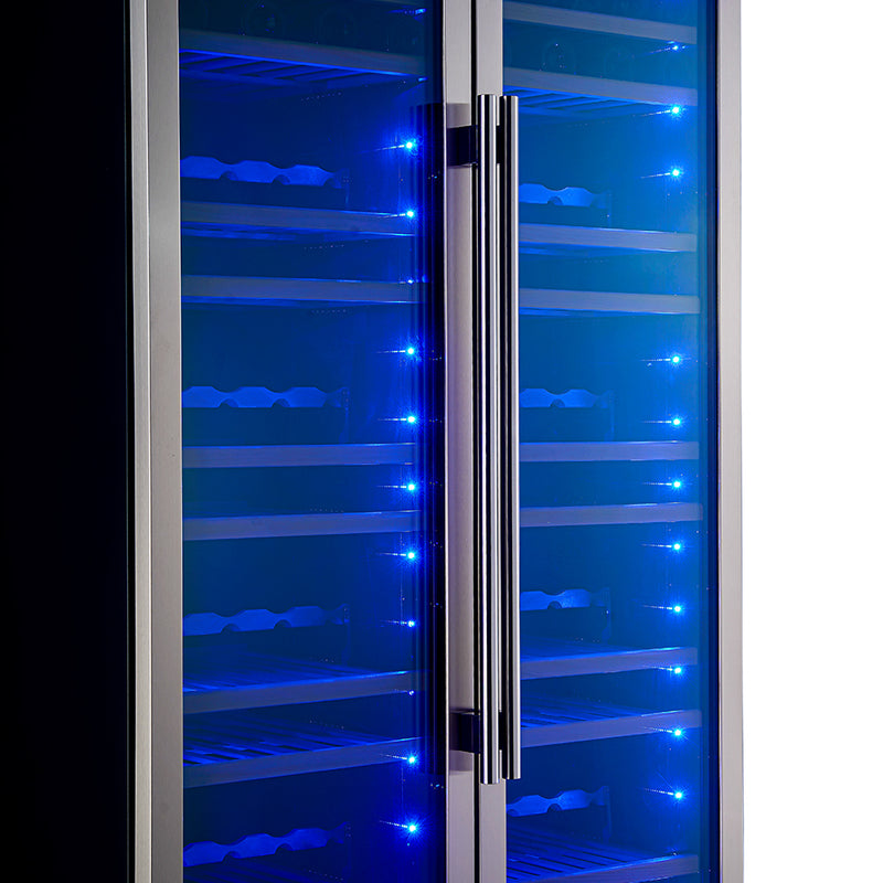 Forno Vernazza 40" Freestanding Wine Cellar, Dual Zone, 166 Bottle Capacity, UV Protection, FWCDR6642-40S